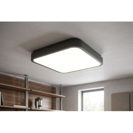 BRILAGI - LED badrumstaklampa ZENNA LED/36W/230V 41x41 cm IP44 svart
