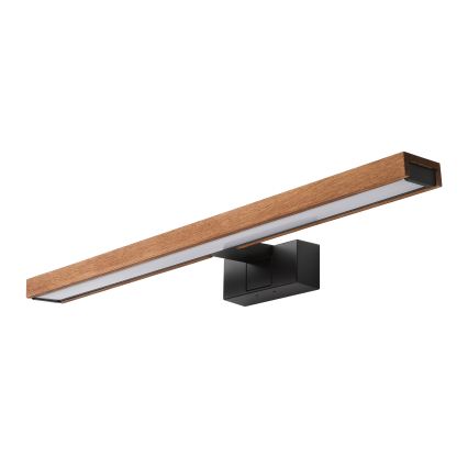 BRILAGI - LED-belysning för badrumsspegel 3-i-1 WOODY MIRROR LED/12W/230V 60 cm IP44 svart/körsbärsek