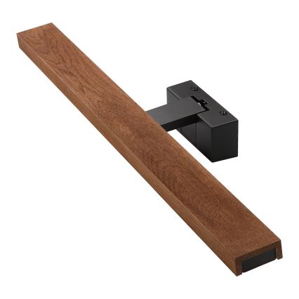 BRILAGI - LED-belysning för badrumsspegel 3-i-1 WOODY MIRROR LED/12W/230V 60 cm IP44 svart/körsbärsek