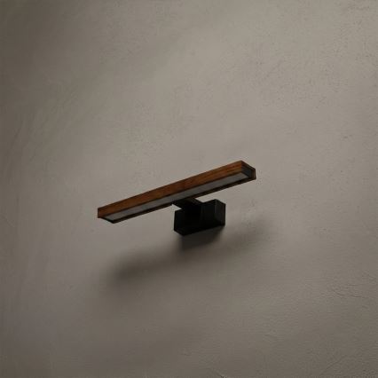 Brilagi - LED-belysning för badrumsspegel WOODY MIRROR 3-i-1 LED/8W/230V 40 cm IP44 svart/ek