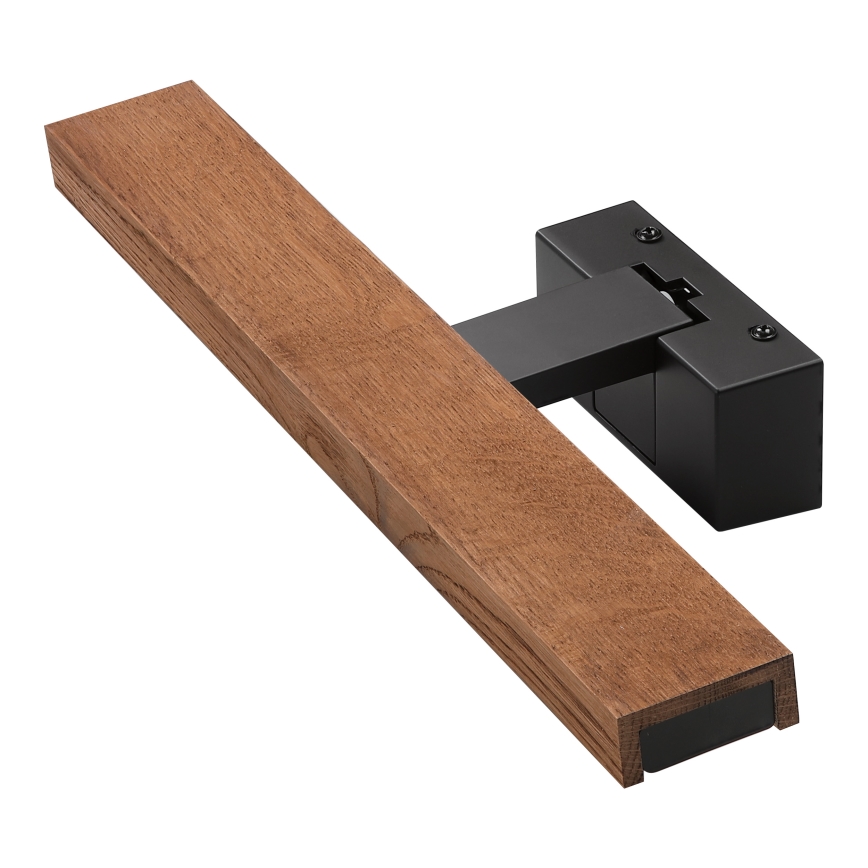 Brilagi - LED-belysning för badrumsspegel WOODY MIRROR 3-i-1 LED/8W/230V 40 cm IP44 svart/ek