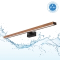 Brilagi - LED Badrumsbelysning för spegeln WOODY MIRROR 3-i-1 LED/15W/230V 80 cm IP44 svart/körsbärsek
