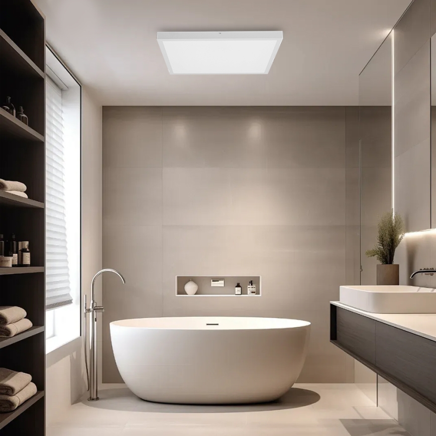 Brilagi - LED taklampa för badrum FRAME LED/50W/230V 60x60 cm 3000/4000/6000K IP44 vit