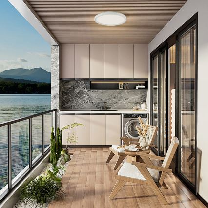 Brilagi - LED taklampa för badrum ULTRA SLIM LED/18W/230V diameter 30 cm vit IP54