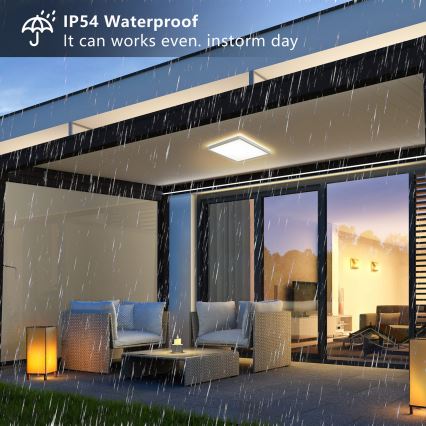 Brilagi - LED taklampa för badrum ULTRA SLIM LED/24W/230V 42x42 cm vit IP54