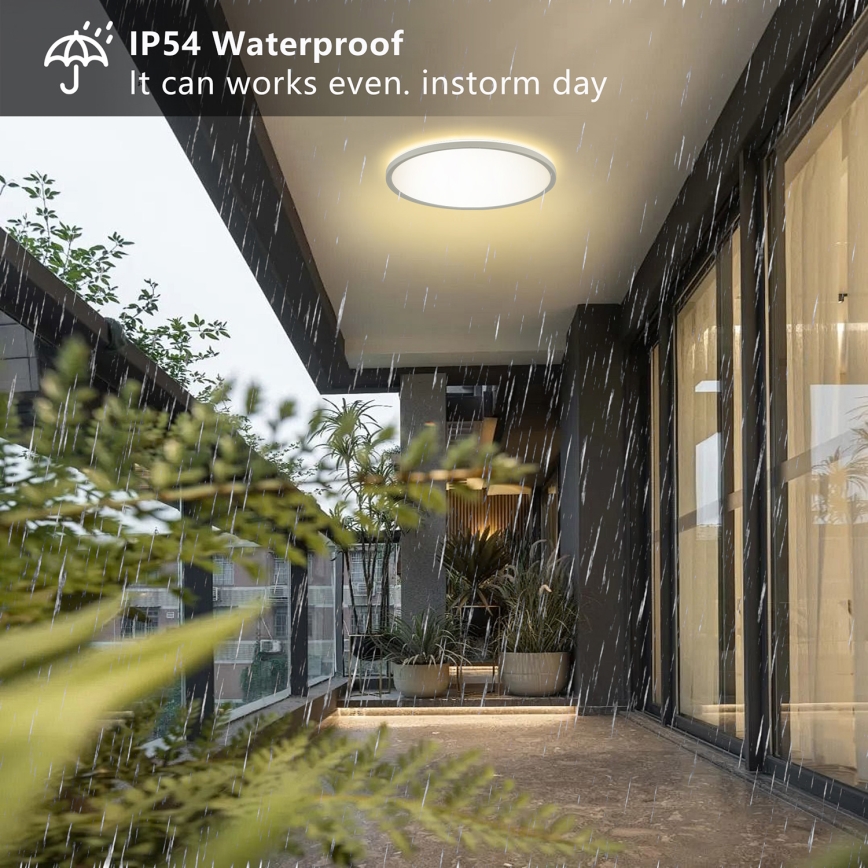 Brilagi - LED taklampa för badrum ULTRA SLIM LED/24W/230V diameter 42 cm vit IP54