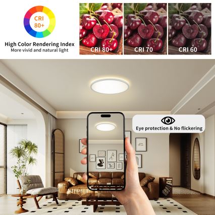 Brilagi - LED taklampa för badrum ULTRA SLIM LED/24W/230V diameter 42 cm vit IP54