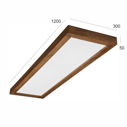 Brilagi - LED badrumstaklampa WOODY FRAME LED/40W/230V 120x30 cm IP44 ek/körsbär