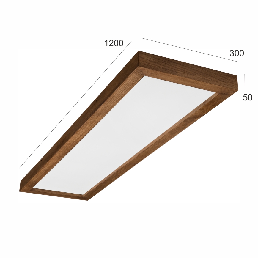 Brilagi - LED badrumstaklampa WOODY FRAME LED/40W/230V 120x30 cm IP44 ek/körsbär
