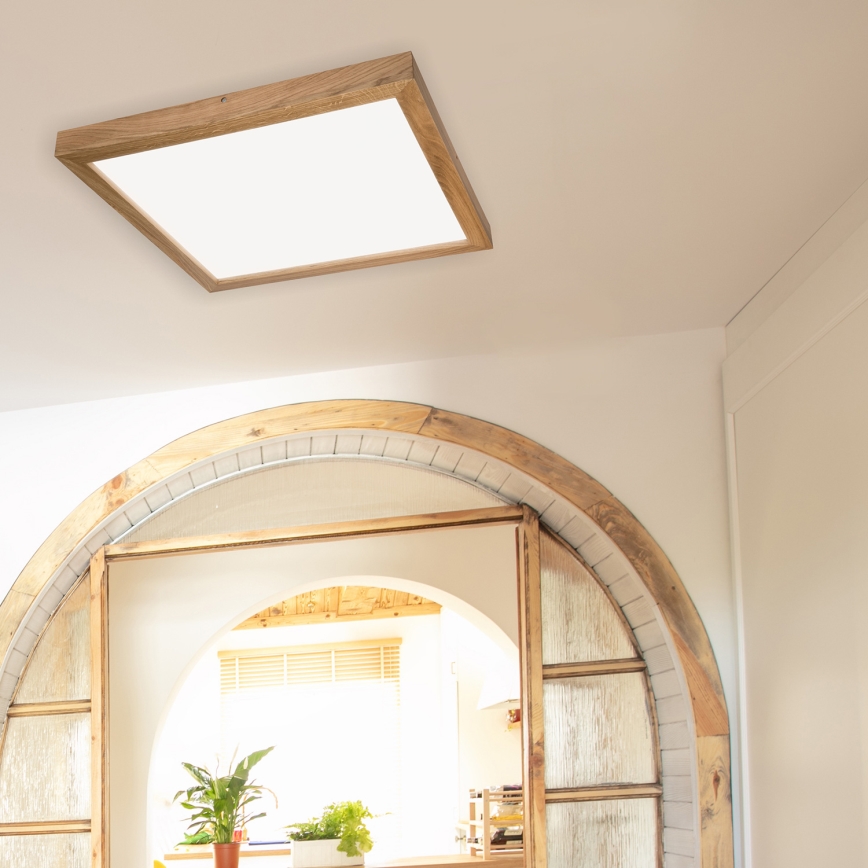 Brilagi - WOODY FRAME LED/50W/230V 60x60 cm IP44 badrumsarmatur i ek