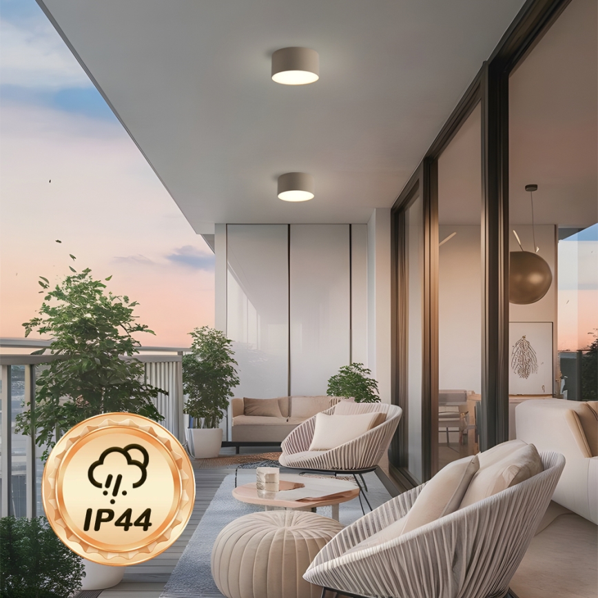 Brilagi - LED taklampa för badrum FORIS LED/14W/230V Ø 12 cm beige IP44