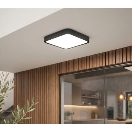 BRILAGI - LED badrumstaklampa ZENNA LED/18W/230V 28,5 x 28,5 cm IP44 svart