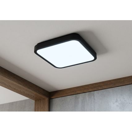 BRILAGI - LED badrumstaklampa ZENNA LED/24W/230V 34,5x34,5 cm IP44 svart