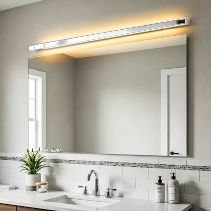 BRILAGI - LED-belysning för badrumsspegel AQUA LINE LED/36W/230V 120 cm IP44 blank krom CRI 90