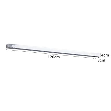 BRILAGI - LED-belysning för badrumsspegel AQUA LINE LED/36W/230V 120 cm IP44 blank krom CRI 90