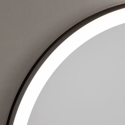 Brilagi - LED-badrumsspegel ASTI LED/19W/230V Ø 60 cm svart IP44 CRI 90 dimbar + CCT