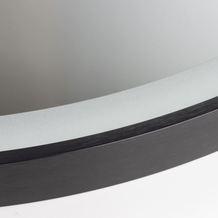 Brilagi - LED-badrumsspegel ASTI LED/19W/230V Ø 60 cm svart IP44 CRI 90 dimbar + CCT