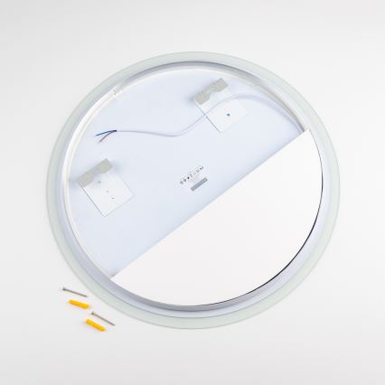 Brilagi - LED-badrumsspegel BERNATE LED/19W/230V Ø 60 cm, silver, IP44, CRI 90, dimbar + CCT