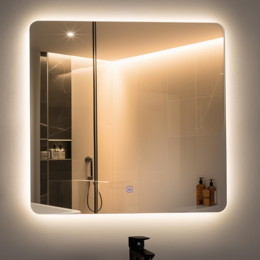 Brilagi - LED-badrumsspegel COMO LED/24W/230V 60x60 cm IP44 CRI 90 dimbar + CCT