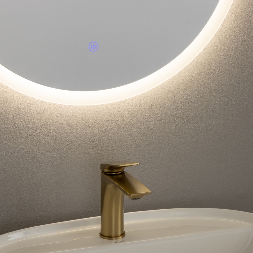 Brilagi - LED-badrumsspegel CUNEO LED/19W/230V Ø 60 cm IP44 CRI 90 dimbar + CCT