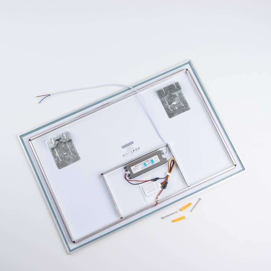 Brilagi - LED-badrumsspegel DESIO LED/20W/230V 40x60 cm silverfärgad IP44 CRI 90 dimbar + CCT