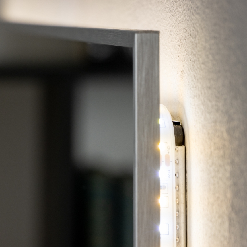 Brilagi - LED badrumsspegel DESIO LED/24W/230V 60x60 cm silver IP44 CRI 90 dimbar + CCT