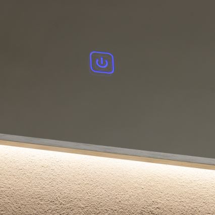 Brilagi - LED-badrumsspegel DESIO LED/28W/230V 60x80 cm, silverfärgad, IP44, CRI 90, dimbar + CCT