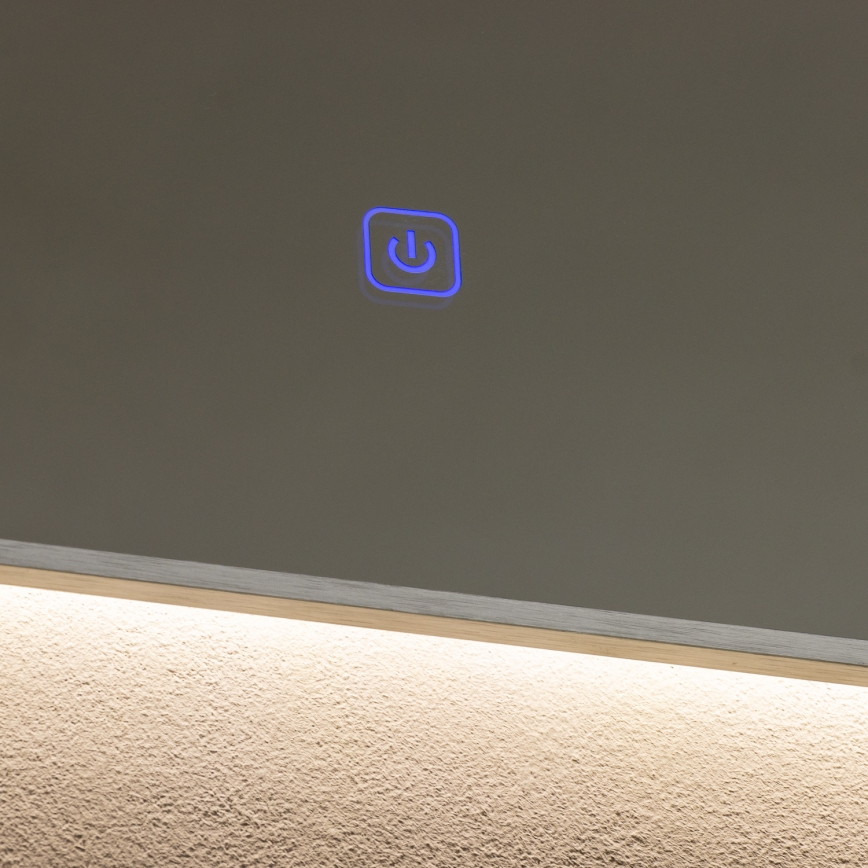 Brilagi - LED-badrumsspegel DESIO LED/28W/230V 60x80 cm, silverfärgad, IP44, CRI 90, dimbar + CCT