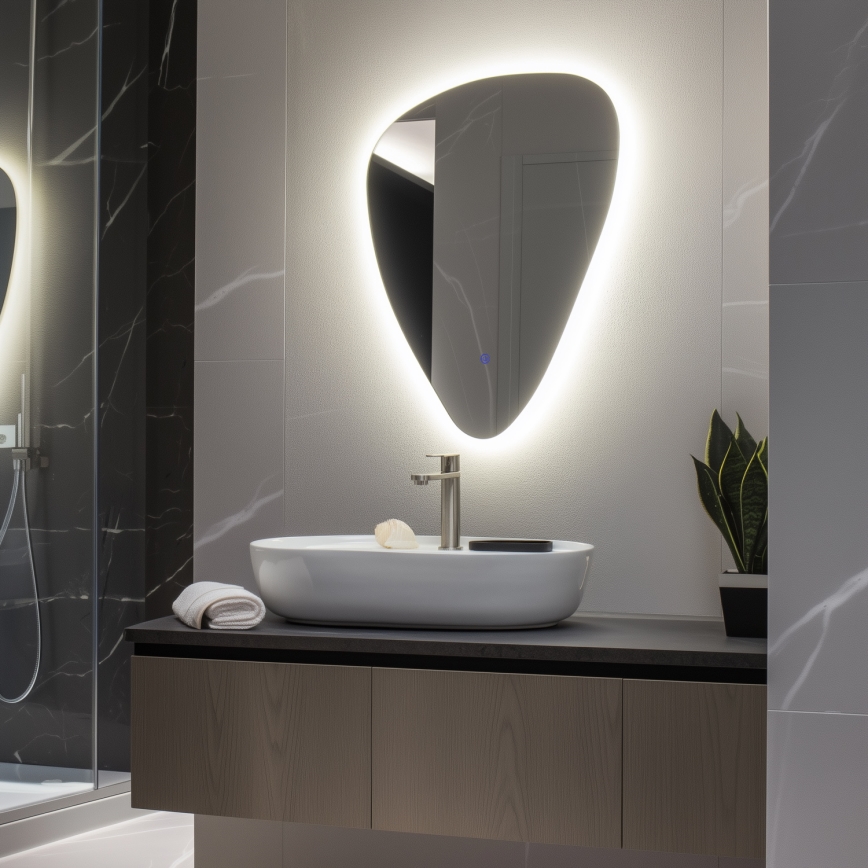 BRILAGI - LED-badrumsspegel GOCCIA LED/19W/230V 67x50 cm IP44 CRI 90 dimmbar + CCT