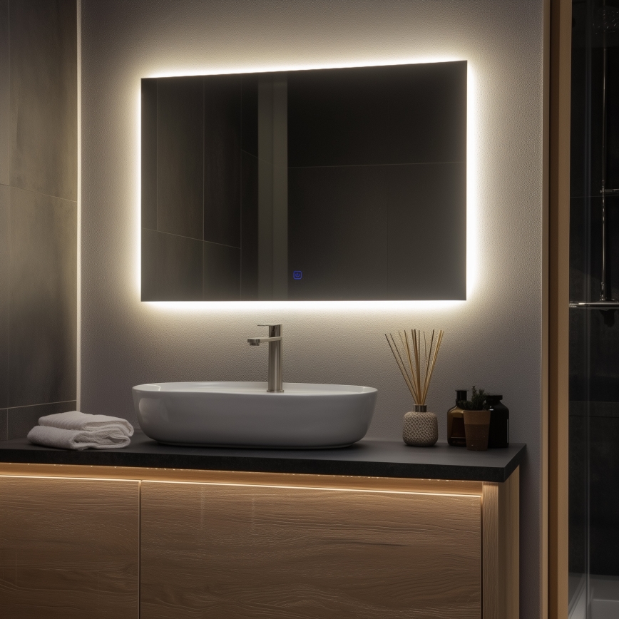 Brilagi - LED-badrumsspegel LUCE LED/30W/230V 60x90 cm IP44 CRI 90 dimbar + CCT