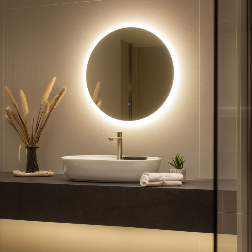 BRILAGI - LED-badrumsspegel LUNA LED/19W/230V Ø 60 cm IP44 CRI 90 dimbar + CCT