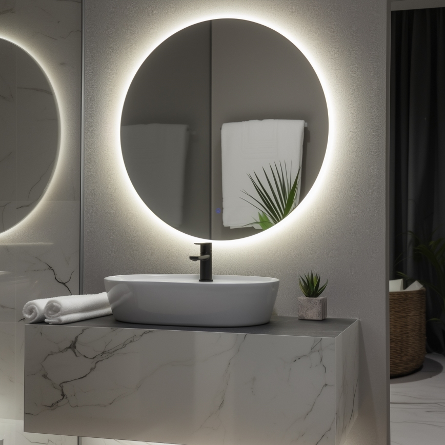 BRILAGI - LED-badrumsspegel LUNA LED/26W/230V Ø 80 cm IP44 CRI 90 dimmbar + CCT