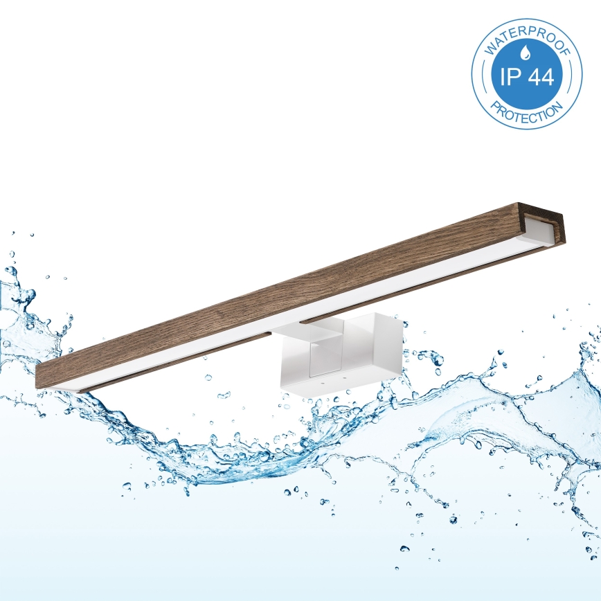 BRILAGI - LED-belysning för badrumsspegel 3v1 WOODY MIRROR 3v1 LED/12W/230V 60 cm IP44 vit/ek/valnöt