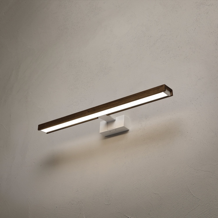 BRILAGI - LED-belysning för badrumsspegel 3v1 WOODY MIRROR 3v1 LED/12W/230V 60 cm IP44 vit/ek/valnöt