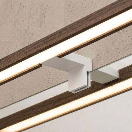 BRILAGI - LED-belysning för badrumsspegel 3v1 WOODY MIRROR 3v1 LED/12W/230V 60 cm IP44 vit/ek/valnöt