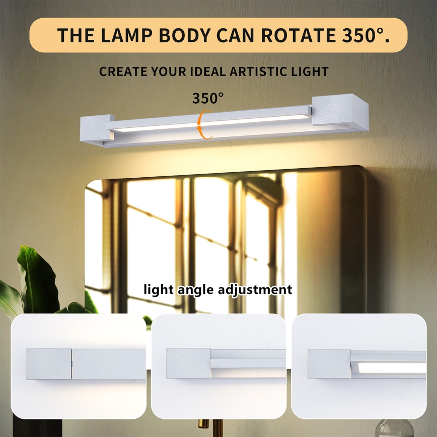 Brilagi - LED-spegelbelysning för badrum AQUA LINE LED/12W/230V 45 cm IP44 matt krom CRI 90