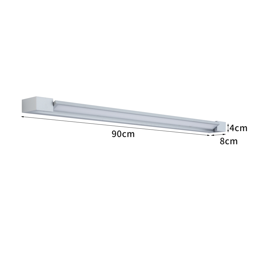 Brilagi - LED-spegelbelysning för badrum AQUA LINE LED/24W/230V 90 cm IP44 mattkrom CRI 90