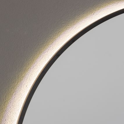 Brilagi - LED-badrumsspegel NOVARA LED/19W/230V Ø 60 cm svart IP44 CRI 90 dimbar + CCT (justerbar färgtemperatur)