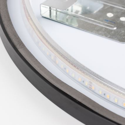 Brilagi - LED-badrumsspegel NOVARA LED/19W/230V Ø 60 cm svart IP44 CRI 90 dimbar + CCT (justerbar färgtemperatur)