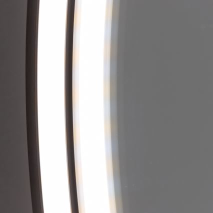 Brilagi - LED-badrumsspegel PALANZO LED/19W/230V Ø 60 cm svart IP44 CRI 90 dimmbar + CCT