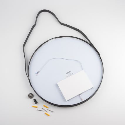 Brilagi - LED-badrumsspegel PALANZO LED/19W/230V Ø 60 cm svart IP44 CRI 90 dimmbar + CCT