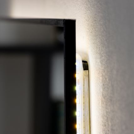 Brilagi - LED-badrumsspegel SUELLO LED/30W/230V 60x90 cm svart IP44 CRI 90 dimbar + CCT