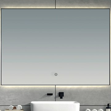 Brilagi - LED-badrumsspegel SUELLO LED/28W/230V 60x80 cm svart IP44 CRI 90 dimbar + CCT