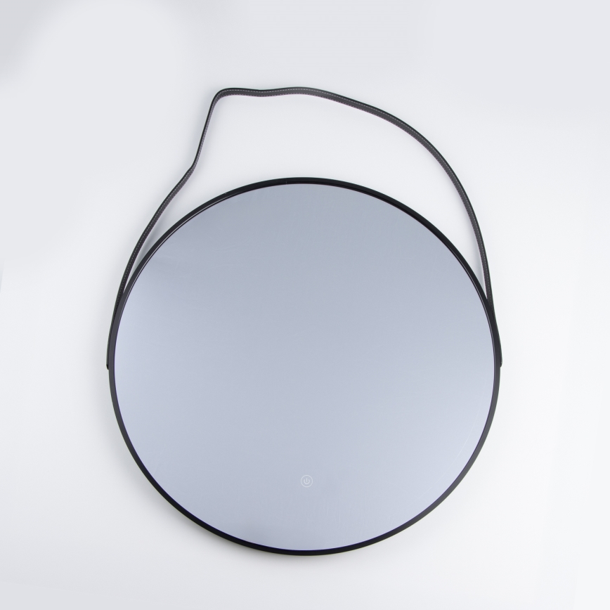 Brilagi - VERESE LED-badrumsspegel 19W/230V Ø 60 cm, svart, IP44, CRI 90, dimbar, med CCT
