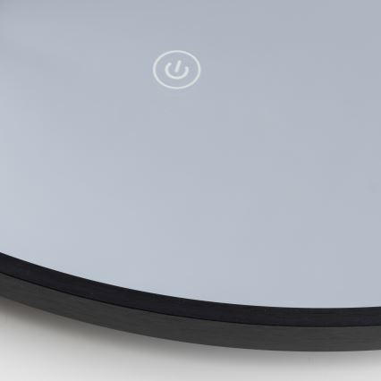 Brilagi - VERESE LED-badrumsspegel 19W/230V Ø 60 cm, svart, IP44, CRI 90, dimbar, med CCT