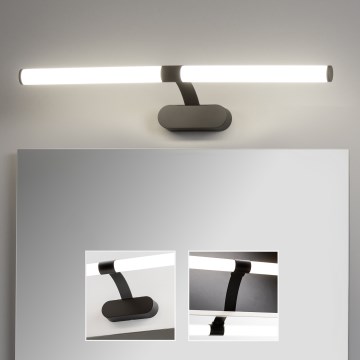 Brilagi - LED-badrumsspegelbelysning 2-i-1 TUBEO LED/8W/230V 60 cm IP44 svart