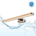 Brilagi - LED badrumsspegelbelysning 3-i-1 WOODY MIRROR LED/12W/230V 60 cm IP44 blank krom/ek
