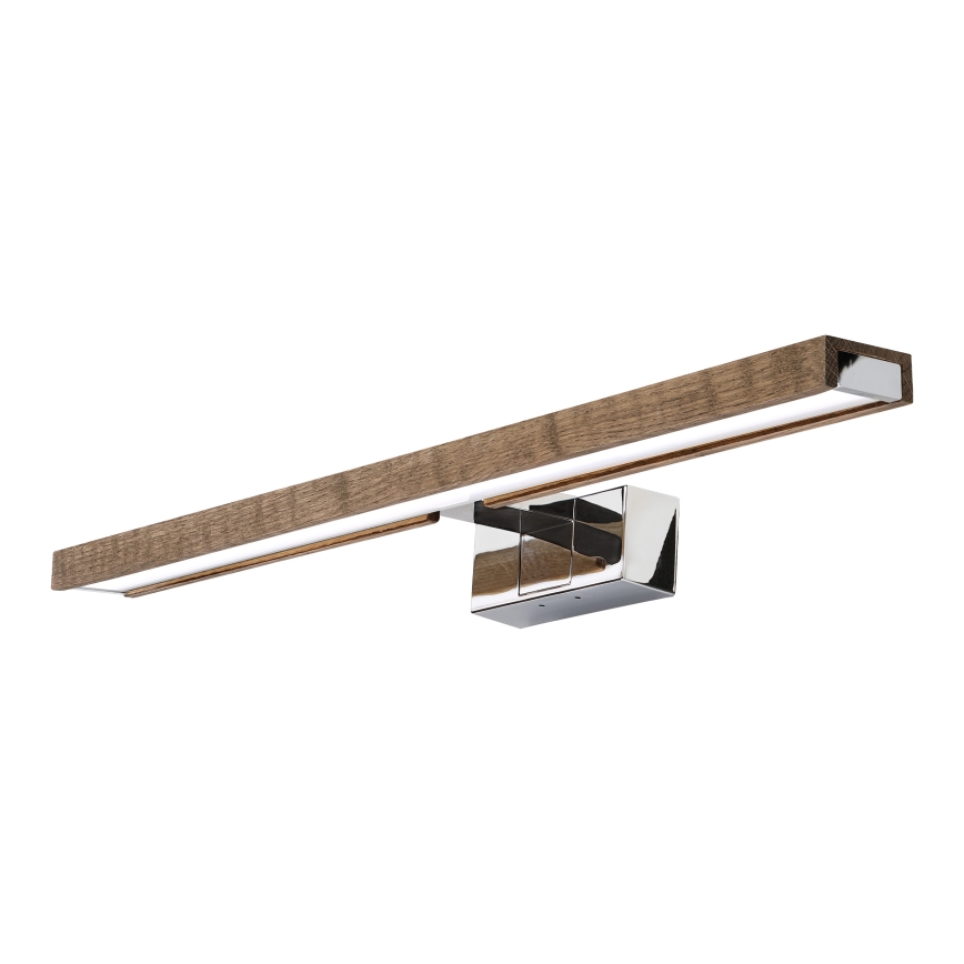 BRILAGI - LED-belysning för badrumsspegel 3-i-1 WOODY MIRROR LED/12W/230V 60 cm IP44 blank krom/ek valnöt