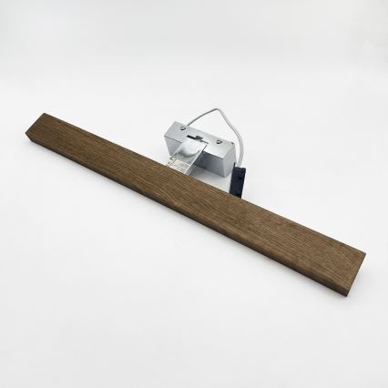 BRILAGI - LED-belysning för badrumsspegel 3-i-1 WOODY MIRROR LED/12W/230V 60 cm IP44 blank krom/ek valnöt