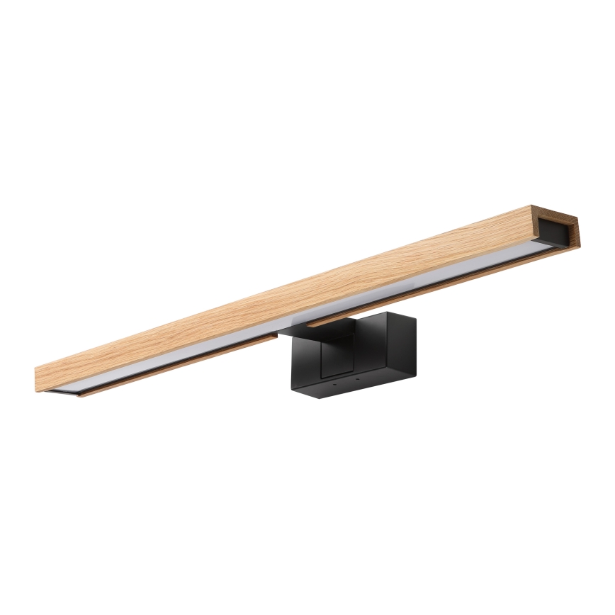 Brilagi - 3-i-1 LED-belysning för badrumsspegel WOODY MIRROR LED/12W/230V 60 cm IP44 svart/ek